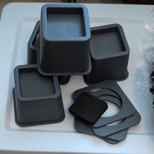 Furniture Risers 3-inch Lift. Gray